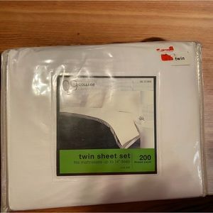 Twin sheet set -White - NEW